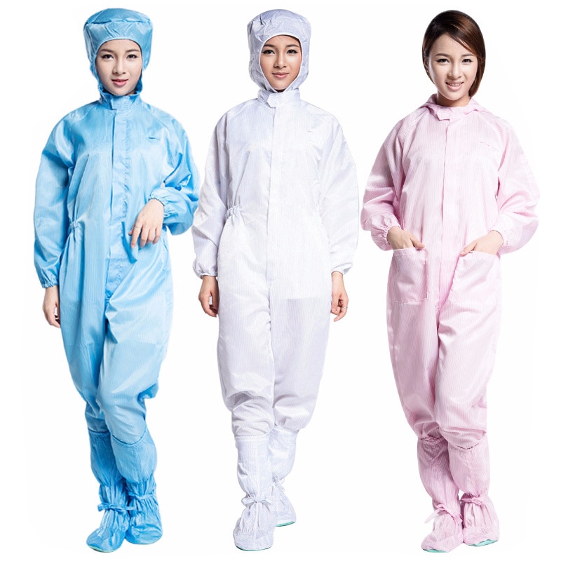 Ŭ     ȣ  Ŀ   ڿ Ǻ   ESD ۾ ȭ /Cleanroom Anti-static Safety Protective Clothing Coverall Uniforms Natural skin Anti-shrink